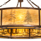 Meyda Lighting Tall Pines 62" 16-Light New Copper Vein Pendant Light With Ambra Siena Idalight Shade Glass