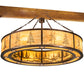 Meyda Lighting Tall Pines 62" 16-Light New Copper Vein Pendant Light With Ambra Siena Idalight Shade Glass