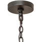 Meyda Lighting Tall Pines 62" 8-Light Wrought Iron Pendant Light With Amber Mica Shade Glass
