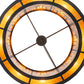 Meyda Lighting Tall Pines 62" 8-Light Wrought Iron Pendant Light With Amber Mica Shade Glass