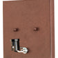 Meyda Lighting Tall Pines 7" 40-Light Rust Wall Sconce With Amber Mica & Silver Mica Shade Glass