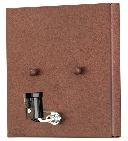 Meyda Lighting Tall Pines 7" 40-Light Rust Wall Sconce With Amber Mica & Silver Mica Shade Glass