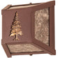 Meyda Lighting Tall Pines 7" 40-Light Rust Wall Sconce With Amber Mica & Silver Mica Shade Glass