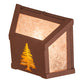 Meyda Lighting Tall Pines 7" 40-Light Rust Wall Sconce With Amber Mica & Silver Mica Shade Glass