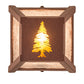 Meyda Lighting Tall Pines 7" 40-Light Rust Wall Sconce With Amber Mica & Silver Mica Shade Glass