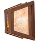 Meyda Lighting Tall Pines 7" 40-Light Rust Wall Sconce With Amber Mica & Silver Mica Shade Glass