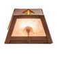 Meyda Lighting Tall Pines 7" 40-Light Rust Wall Sconce With Amber Mica & Silver Mica Shade Glass