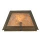 Meyda Lighting Tall Pines 7" Antique Copper Wall Sconce With Amber & Silver Mica Shade Glass