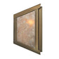Meyda Lighting Tall Pines 7" Antique Copper Wall Sconce With Amber & Silver Mica Shade Glass
