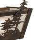 Meyda Lighting Tall Pines 72" 10-Light Light Burnished Antique Copper Vanity Light With Clear Frosted Shade Glass