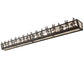 Meyda Lighting Tall Pines 72" 10-Light Light Burnished Antique Copper Vanity Light With Clear Frosted Shade Glass