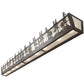 Meyda Lighting Tall Pines 72" 10-Light Light Burnished Antique Copper Vanity Light With Clear Frosted Shade Glass