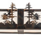 Meyda Lighting Tall Pines 72" 10-Light Light Burnished Antique Copper Vanity Light With Clear Frosted Shade Glass