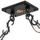 Meyda Lighting Tall Pines 72" 11-Light Textured Black Island Pendant Light With Honey Art Shade Glass