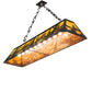 Meyda Lighting Tall Pines 72" 11-Light Textured Black Island Pendant Light With Honey Art Shade Glass