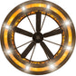Meyda Lighting Tall Pines 73" 24-Light Antique Copper Chandelier With Ambra Siena Idalight Shade and Fan