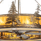 Meyda Lighting Tall Pines 73" 24-Light Antique Copper Chandelier With Ambra Siena Idalight Shade and Fan