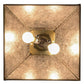 Meyda Lighting Tall Pines 76318 22" 2-Light Antique Copper Pendant Light With Silver Mica Shade Glass