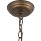 Meyda Lighting Tall Pines 76318 22" 2-Light Antique Copper Pendant Light With Silver Mica Shade Glass