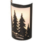 Meyda Lighting Tall Pines 8" 2-Light Copper Rust Ada Wall Sconce With White Statuario Idalight Shade Glass