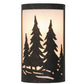 Meyda Lighting Tall Pines 8" 2-Light Copper Rust Ada Wall Sconce With White Statuario Idalight Shade Glass