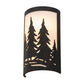 Meyda Lighting Tall Pines 8" 2-Light Copper Rust Ada Wall Sconce With White Statuario Idalight Shade Glass