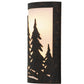 Meyda Lighting Tall Pines 8" 2-Light Copper Rust Ada Wall Sconce With White Statuario Idalight Shade Glass