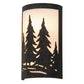 Meyda Lighting Tall Pines 8" 2-Light Copper Rust Ada Wall Sconce With White Statuario Idalight Shade Glass