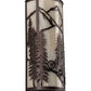 Meyda Lighting Tall Pines 8" 2-Light Mahogany Bronze Mountain Biker Wall Sconce With Beige Sahara Taupe Idalight Shade