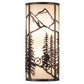 Meyda Lighting Tall Pines 8" 2-Light Mahogany Bronze Mountain Biker Wall Sconce With Beige Sahara Taupe Idalight Shade