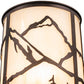 Meyda Lighting Tall Pines 8" 2-Light Mahogany Bronze Mountain Biker Wall Sconce With Beige Sahara Taupe Idalight Shade