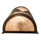 Meyda Lighting Tall Pines 8" Oil Rubbed Bronze Left Wall Sconce With Silver Mica Shade Glass
