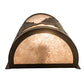 Meyda Lighting Tall Pines 8" Oil Rubbed Bronze Right Wall Sconce With Silver Mica Shade Glass