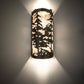 Meyda Lighting Tall Pines 8" Oil Rubbed Bronze Wall Sconce With Silver Mica Shade Glass