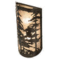 Meyda Lighting Tall Pines 8" Oil Rubbed Bronze Wall Sconce With Silver Mica Shade Glass