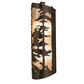 Meyda Lighting Tall Pines 8" Oil Rubbed Bronze Wall Sconce With Silver Mica Shade Glass