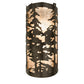 Meyda Lighting Tall Pines 8" Oil Rubbed Bronze Wall Sconce With Silver Mica Shade Glass