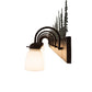 Meyda Lighting Tall Pines 82" 8-Light Cafe Noir Vanity Light With White Opal Shade Glass