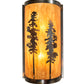 Meyda Lighting Tall Pines 9" 2-Light Light Burnished Antique Copper Wall Sconce With Ambra Siena Idalight Shade