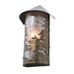Meyda Lighting Tall Pines 9" Antique Copper Wall Sconce With Silver Mica Shade Glass