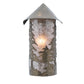 Meyda Lighting Tall Pines 9" Antique Copper Wall Sconce With Silver Mica Shade Glass