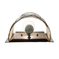 Meyda Lighting Tall Pines 9" Dark Burnished Antique Copper Wall Sconce With Silver Mica Shade Glass
