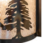Meyda Lighting Tall Pines 9" Dark Burnished Antique Copper Wall Sconce With Silver Mica Shade Glass