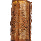 Meyda Lighting Tamarack 10" 2-Light Vintage Copper Textured Wall Sconce With Amber Mica Shade Glass