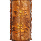 Meyda Lighting Tamarack 10" 2-Light Vintage Copper Textured Wall Sconce With Amber Mica Shade Glass