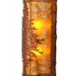 Meyda Lighting Tamarack 10" 2-Light Vintage Copper Textured Wall Sconce With Amber Mica Shade Glass