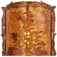 Meyda Lighting Tamarack 10" 2-Light Vintage Copper Textured Wall Sconce With Amber Mica Shade Glass