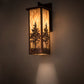 Meyda Lighting Tamarack 10" Vintage Copper Wall Sconce With Travertine Idalight Shade Glass