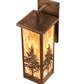 Meyda Lighting Tamarack 10" Vintage Copper Wall Sconce With Travertine Idalight Shade Glass