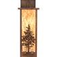 Meyda Lighting Tamarack 10" Vintage Copper Wall Sconce With Travertine Idalight Shade Glass